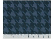 Tissu Pied de Coq Bleu
