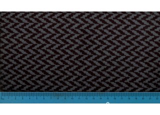 Velours Chevron Noir/Gris